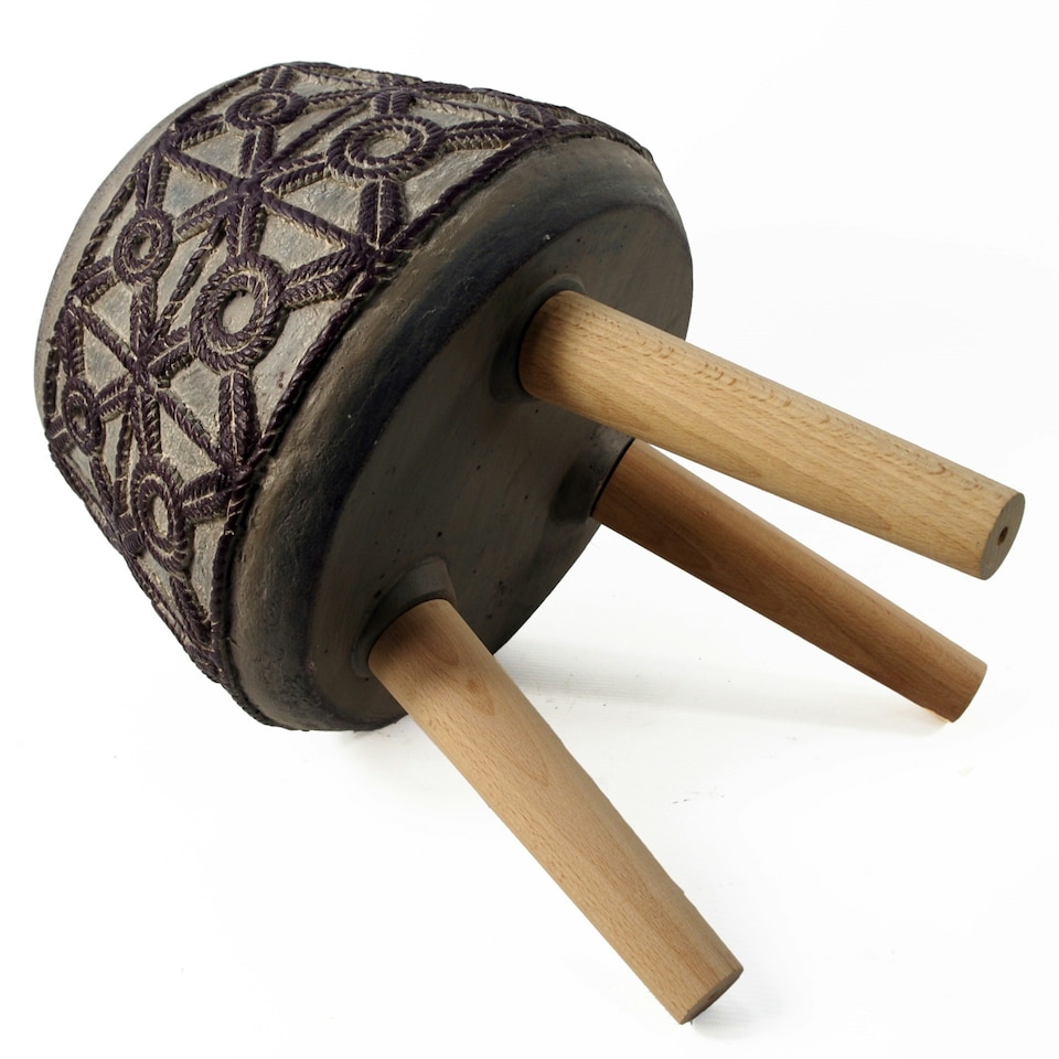 image 1 of Embossed Composite Large Planter Brown