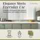 image 2 of 101cm 1.5 Bowl Fireclay Inset Kitchen Sink, Drainer and Compatible Wastes, White