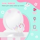 image 6 of HOMCOM Girls Dressing Table with Mirror, Stool, Pretend Play Toy | Pink | White