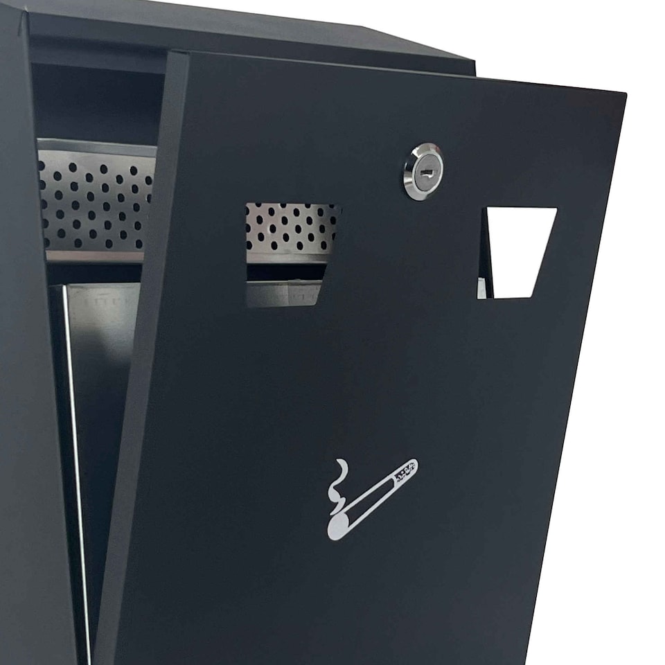 image 1 of Wall Mounted Outdoor Pub Ashtray Ash Tray Cigarette Steel Bin