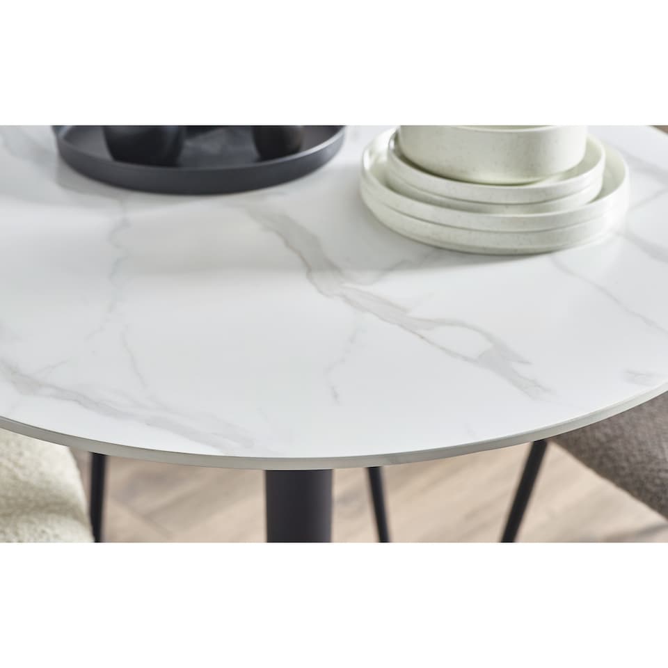 image 1 of Luca 80cm Round Dining Table White