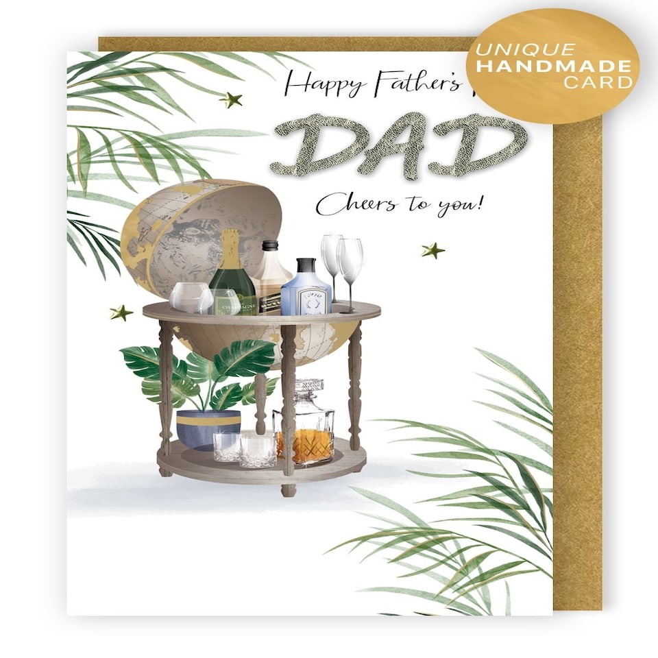 image 1 of Cheers to You Dad Embellished Hand-finished Father's Day Card