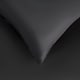 image 2 of OHS 100% Cotton 400TC Luxury Duvet Cover and Pillowcase Set, Single - Charcoal