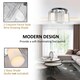 image 3 of HOMCOM Semi-Flush Mount Ceiling Light w/ Metal Base for Living Room Dining Room