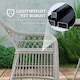 image 4 of Outsunny 6-Seater Rattan Set Aluminium Frame Grey