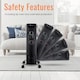 image 9 of 2500W Oil Filled Radiator with 11 Fins Black