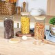 image 2 of Set of 3 1200ml Clear Cylinder Spaghetti Glass Storage Jars