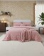 image 2 of Luxury Teddy Cord Design Bedding Set Ultra Soft Cozy Stylish Comfort | Pink | Super King