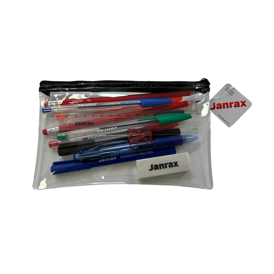 image 1 of Stationery Filled Blue Zip 8x5" Pencil Case