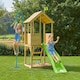 image 2 of Treehouse Wooden Play Tower, with Wavy Slide & Firemans Pole - FSC® certified