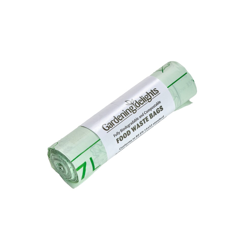 image 1 of 7 Litre Compostable Food Waste Caddy Liners 40x35cm, 26 Bags Roll