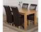 image 2 of Oslo 150 x 90 cm Medium Oak Dining Table and 4 Montana Leather Chairs | Brown | Brown