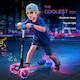 image 3 of HOMCOM Child 3-Wheel Scooter Light Music Water Spray Rechargeable 3-6 Yrs Blue