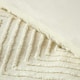 image 4 of Homescapes Off White Chevron Cotton Tufted Duvet Cover Set -