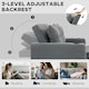 image 4 of HOMCOM 2 Seater Pull Out Sofa Bed with Pockets for Living Room Charcoal Grey 