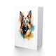 image 2 of Dog Lover German Shepherd Colourful Watercolour Portrait Greeting Card