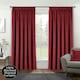 image 1 of Oxford Red Velvet Curtains 46 x 72 inch (117 x 183 cm) 100% Blackout Pencil Pleat Thermal Noise Reducing Curtains for Bedroom and Living Room
