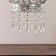 image 3 of ValueLights Bazaar Moroccan Silver Lamp Shade Acrylic Droplets & Bulb Silver