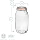 image 3 of Argon Tableware 3x Glass Storage Jars - 2 Litre - Clip Top Storage Jar Kitchen Jair Preserving Jar Kitchen Storage Jar