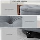image 5 of HOMCOM Semi-Circle Storage Ottoman Bench Tufted Upholstered Grey