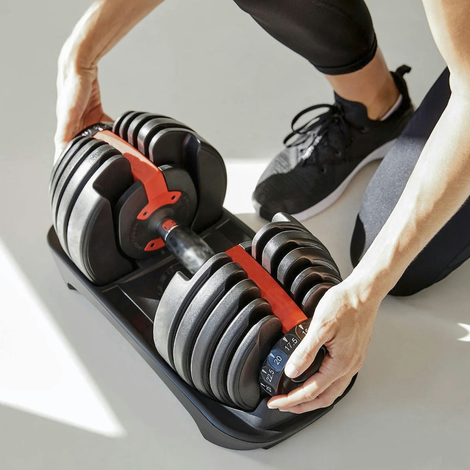 image 1 of Strongology Home Fitness Pair Adjustable Smart Dumbbell from 2.5kg up to 24kg Training Weights