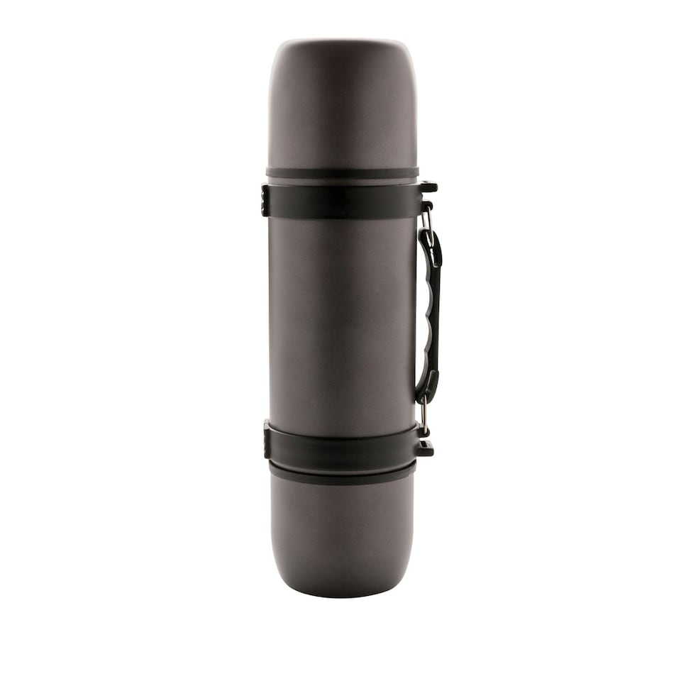 image 1 of Swiss Peak Vacuum Insulated 700ml Flask - Grey - One Size
