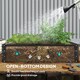 image 6 of Outsunny Raised Garden Bed Metal Patio Backyard Flower Vegetable Planter Green