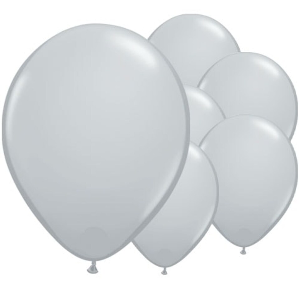 Grey Round Latex Qualatex Balloons 28cm / 11 in - Pack of 100