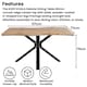 image 4 of Modern Dining Table with 4 Grey Plastic Chairs with faux leather padded seats