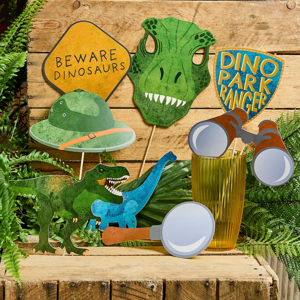 image 1 of Dinosaur Party Props - Pack of 10