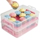 image 4 of VonShef Pink Cupcake Carrier w/ Handle 3 Tier Up to 36 Cakes