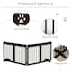 image 5 of PawHut Pet Gate 4 Panel Wooden Dog Barrier Folding Fence w/ Support Feet