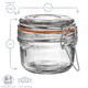 image 3 of Argon Tableware Glass Storage Jars - 125ml - Orange Seal - Pack of 3