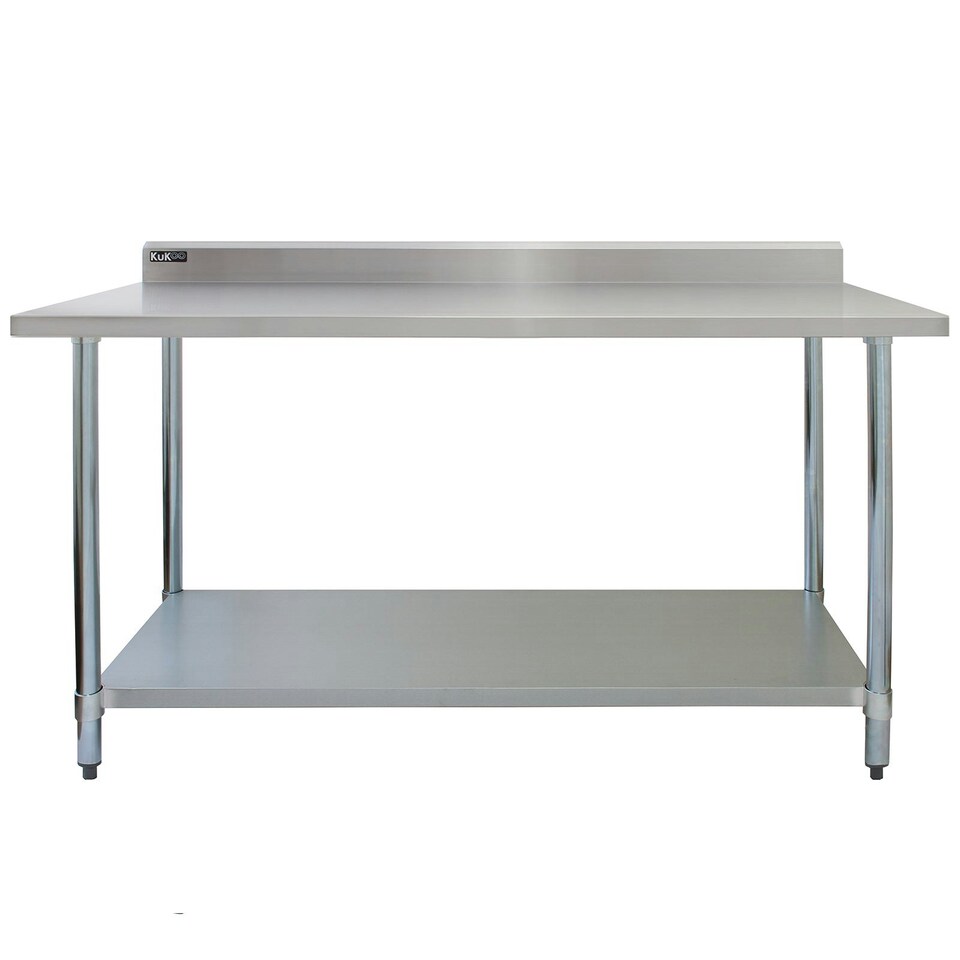 image 1 of Commercial Stainless Steel Catering Table - 6ft Wide Silver