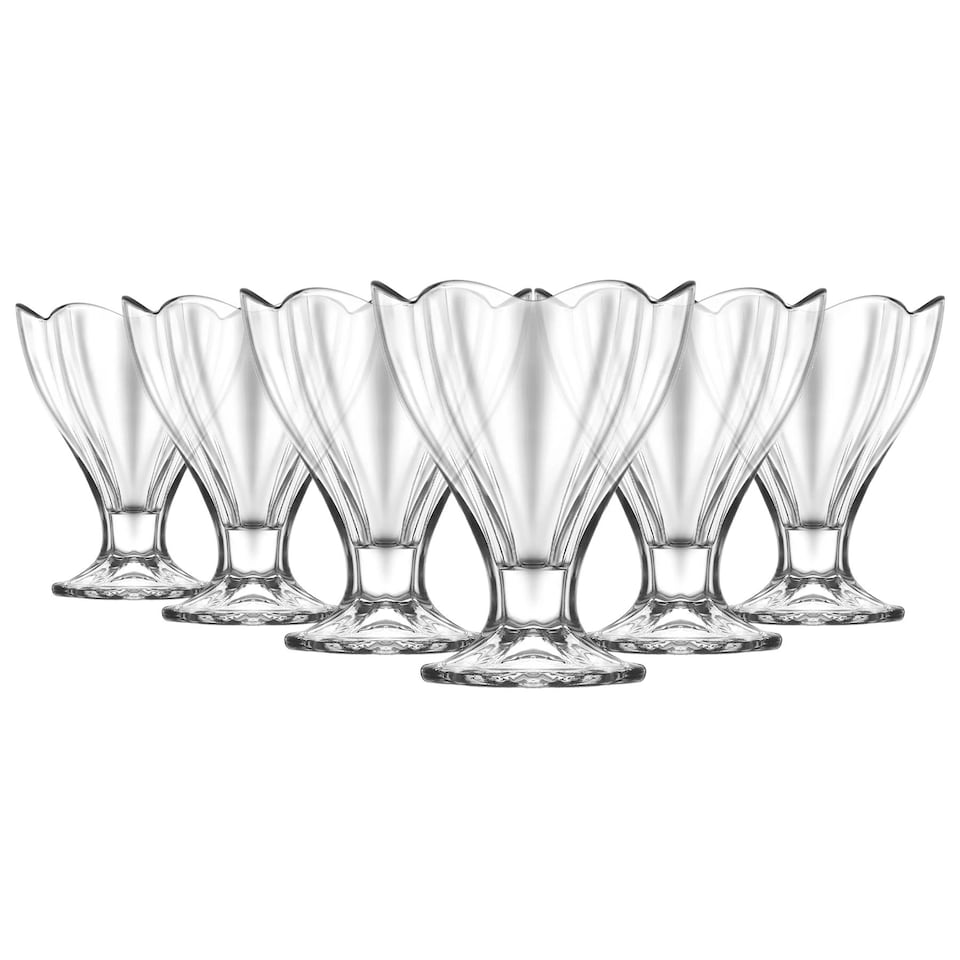 image 1 of LAV Lily Glass Ice Cream Bowls - 250ml - Pack of 6 | Clear | Clear