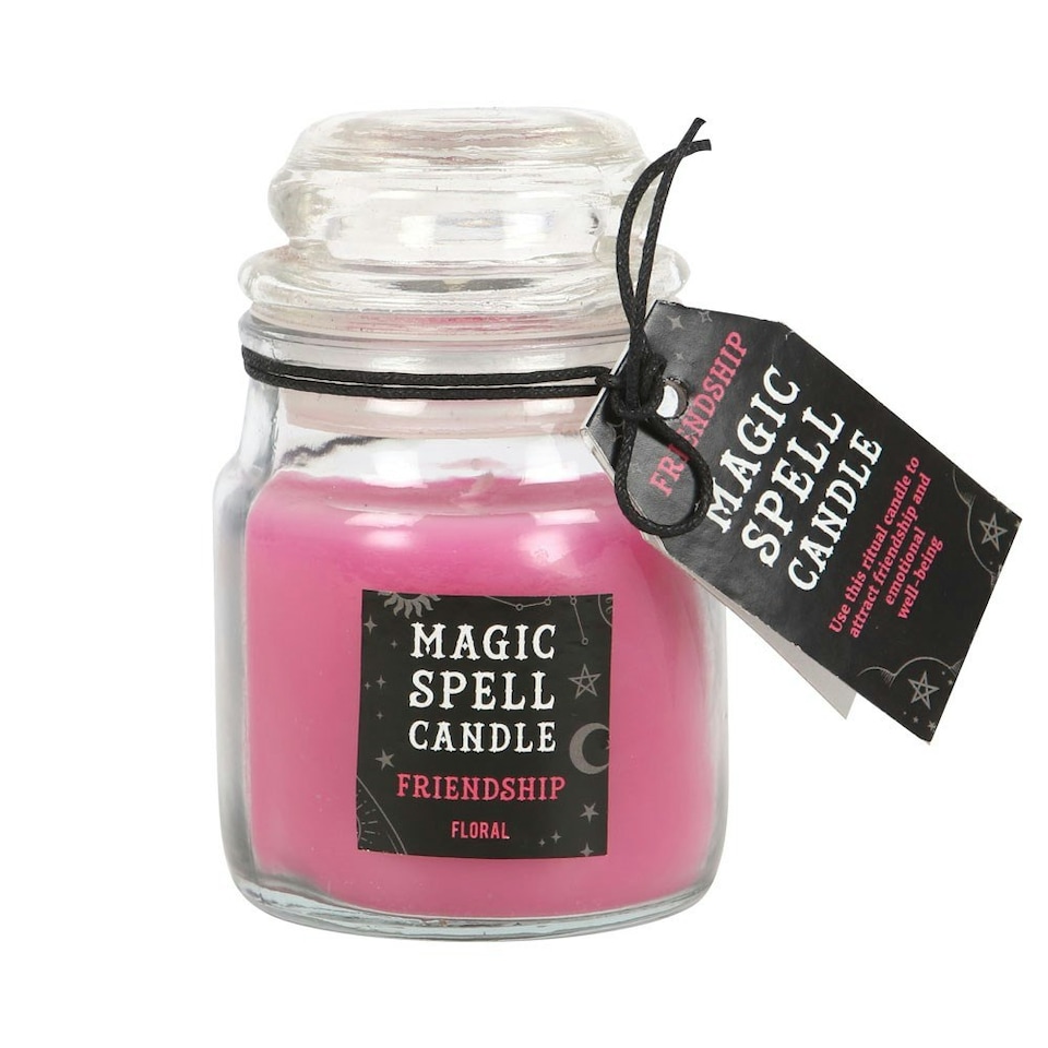 image 1 of Something Different Friendship Magic Spell Floral Candle Jar - Pink - One Size
