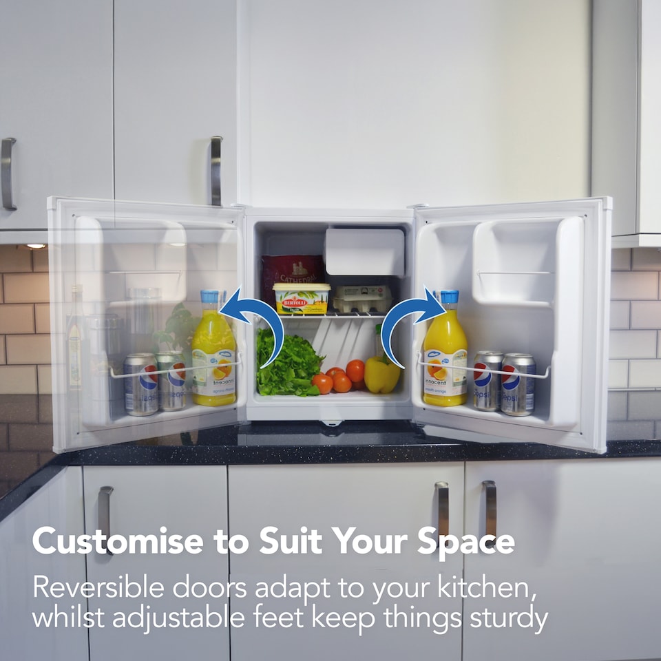 image 1 of Igenix IG3711 Counter Top Fridge with Lock, 41 Litre, White