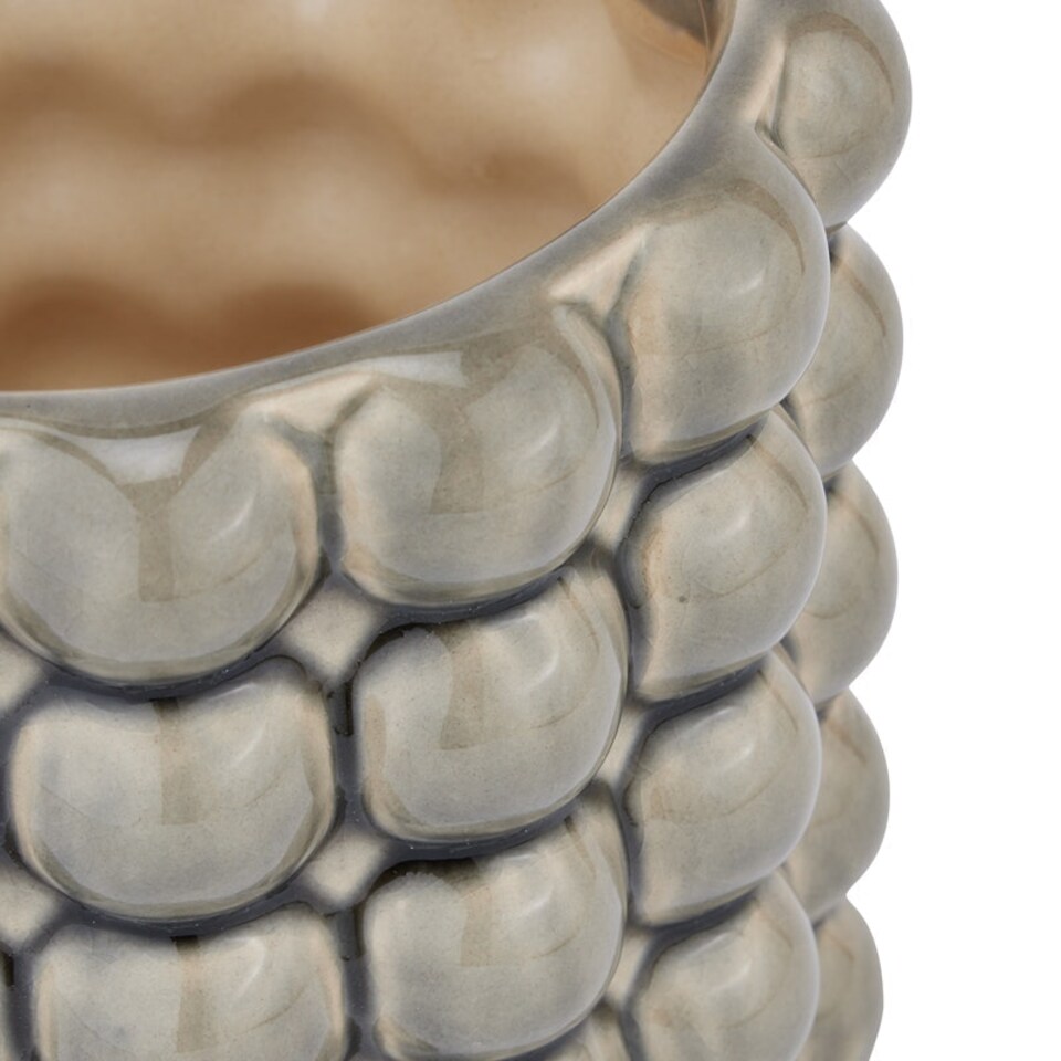 image 1 of Seville Collection Bubble Planter - Ceramic - L16 x W16 x H15 cm - Grey Grey