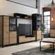 image 4 of High Rock Wall Shelf in Matt Black/Riviera Oak