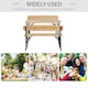 image 5 of Outsunny 3PC Wooden Garden Picnic Set Patio Dining Table Bench Chair Party