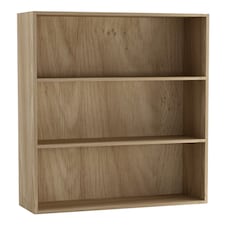 Wide 3 Shelf Tier Wooden Bookcase Cabinet Storage Shelving Display Shelves Unit | Multi | Oak | 1