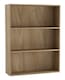 image 1 of Wide 3 Shelf Tier Wooden Bookcase Cabinet Storage Shelving Display Shelves Unit | Multi | Oak | 1