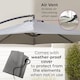 image 7 of Neo 3M Grey Outdoor Freestanding Parasol with Led Lights