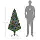 image 5 of HOMCOM 5FT PreLit Fibre Optic Artificial Christmas Tree Holiday Xmas Decor with Tree Topper MultiColour