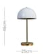 image 3 of ValueLights Contemporary Gold And White Dome Table Lamp