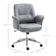 image 3 of Vinsetto Swivel Computer Office Chair Mid Back Desk Chair for Home Study Bedroom, Light Grey