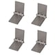 image 1 of 4 Pack Solid Drawn Steel Butt Hinge Extra Heavy Duty Industrial 50x137mm Silver