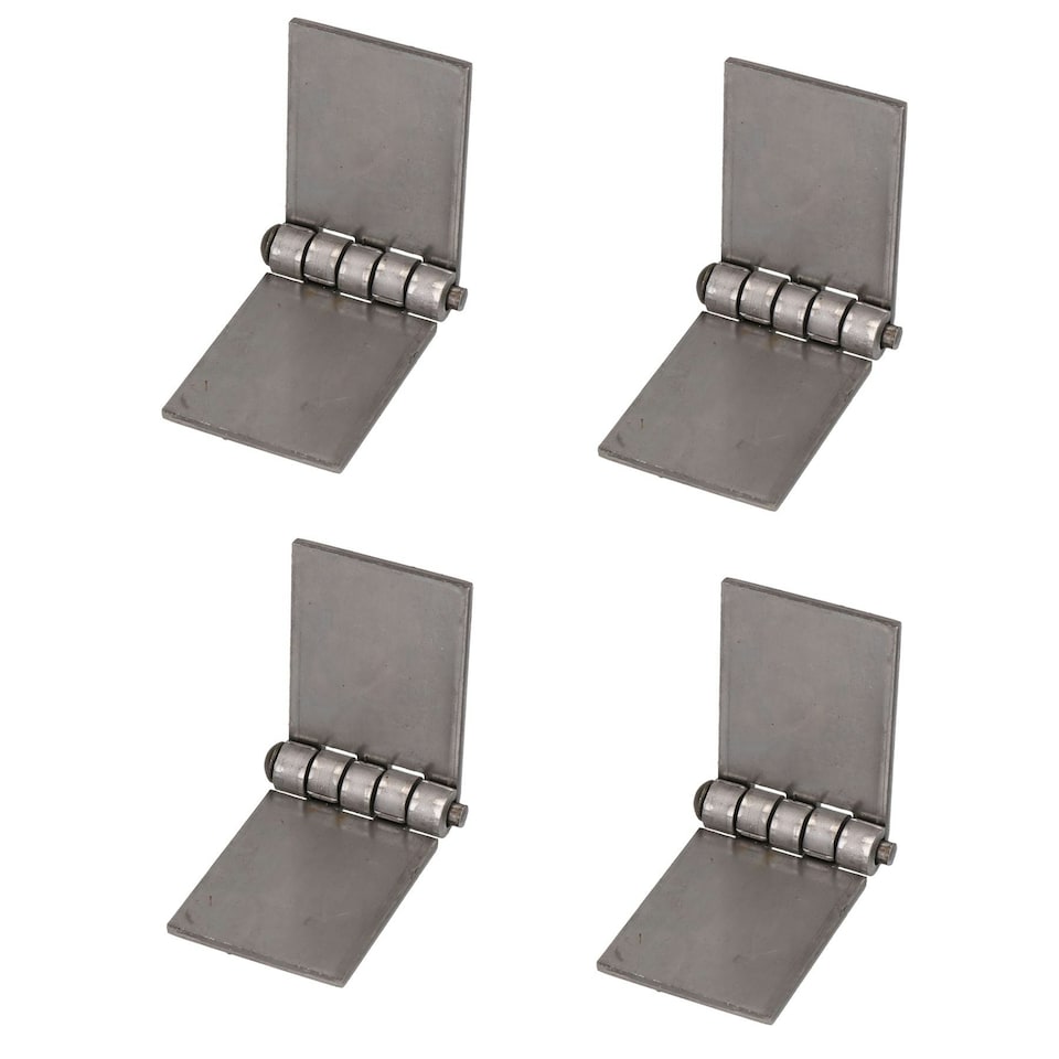 image 1 of 4 Pack Solid Drawn Steel Butt Hinge Extra Heavy Duty Industrial 50x137mm Silver