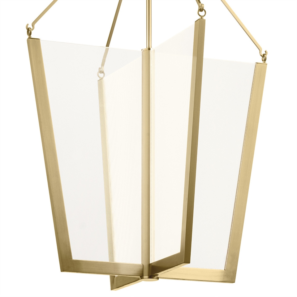 image 1 of Kichler Calters Integrated LED Pendant Ceiling Light Champagne Gold, 3000K