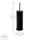 image 5 of Harbour Housewares Mismatched Toilet Brush & Bin Set - Black Black